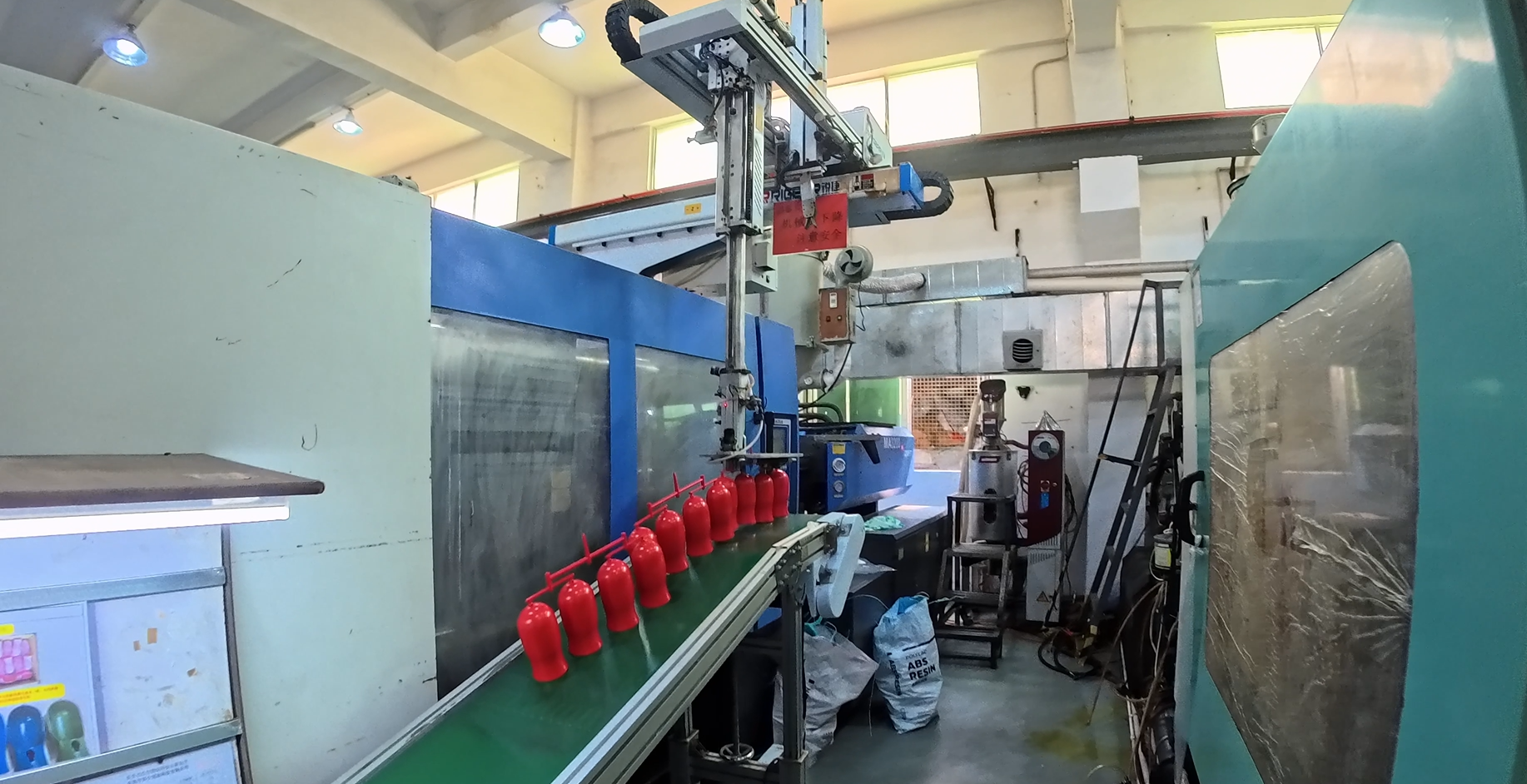 Automated production line inside our pet products manufacturing facility