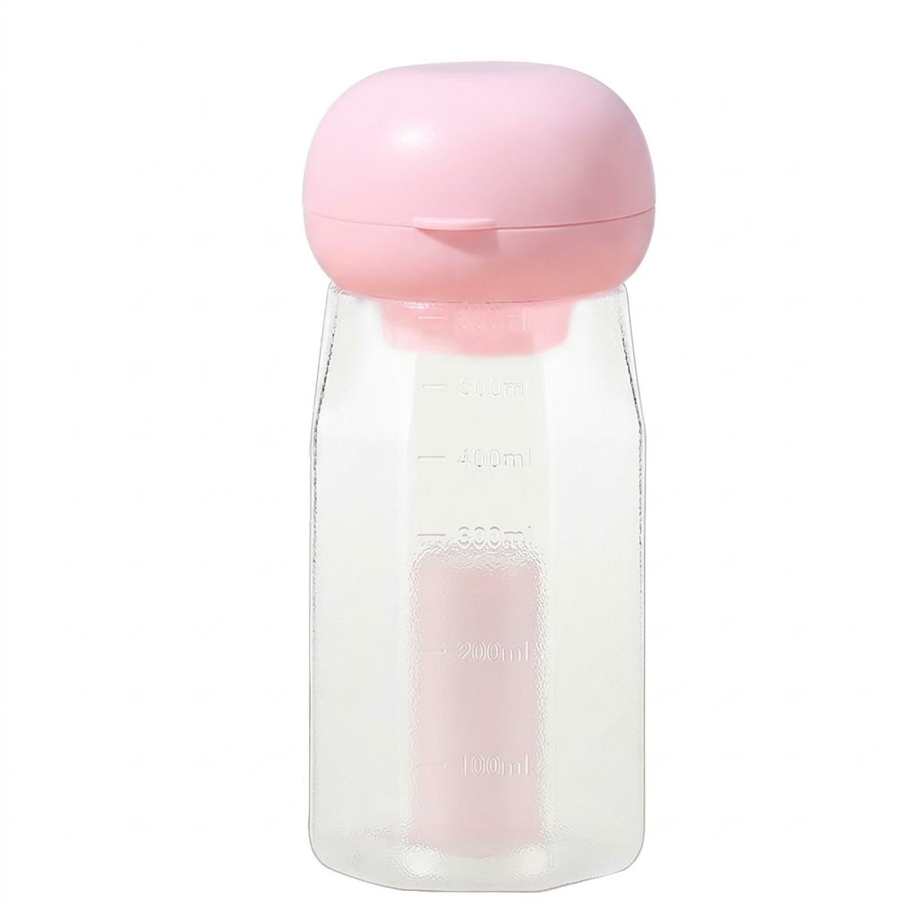 Crossbody Pet Travel Water Bottle (600ml + Poop Bag Dispenser), Hands-Free Heat-Resistant Dog Drinking Cup